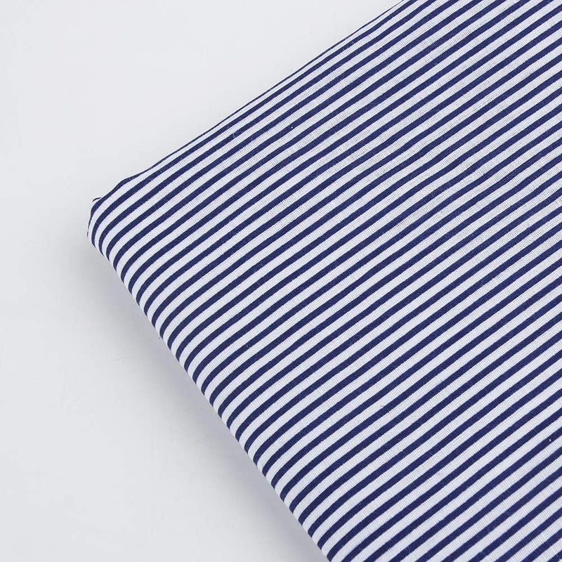 Antetek 7Pcs 20" x 20" Cotton Fabric DIY Making Supplies Quilting Patchwork Fabric Fat Quarter Bundles DIY for Quilting Cotton Patchwork Cushions (Navy Blue, 20" x 20") - Image 3